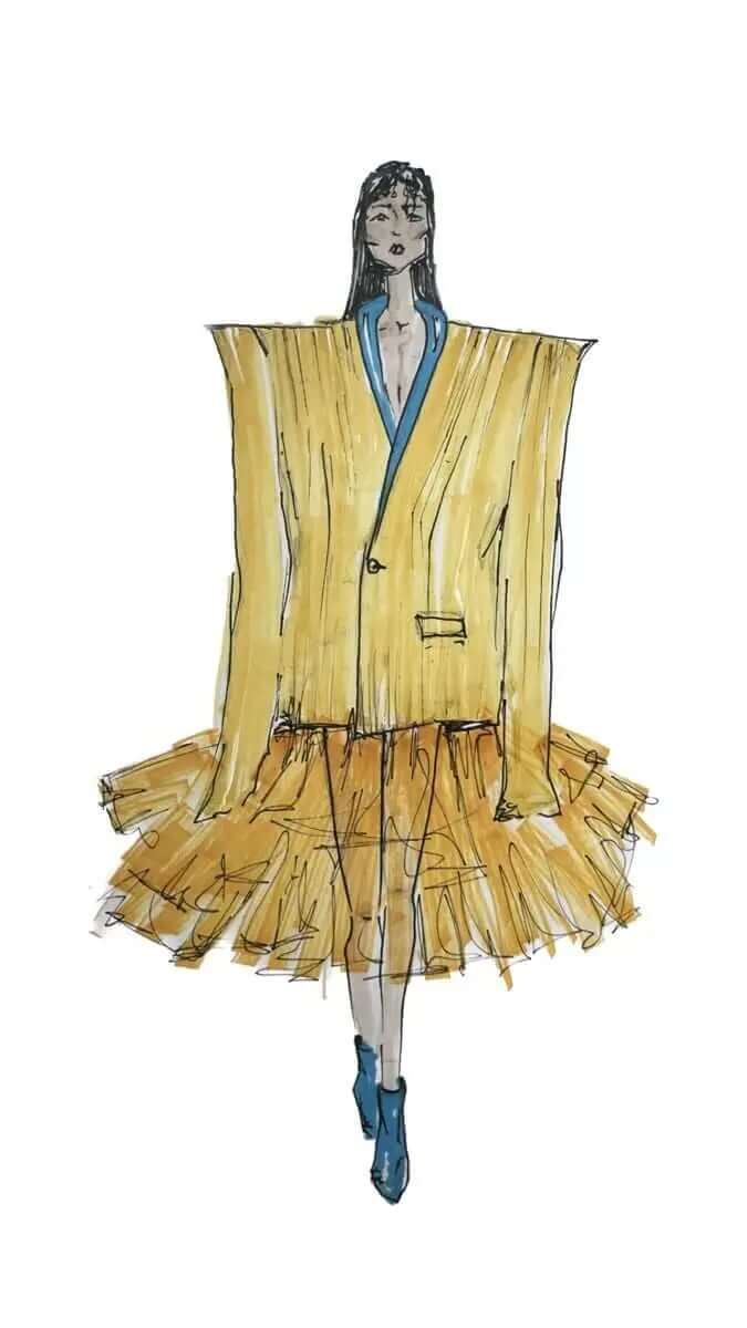 hand drawn fashion sketches