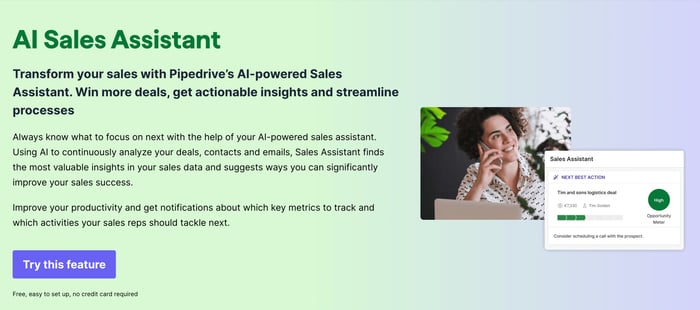 Pipedrive with AI Sales Assistant