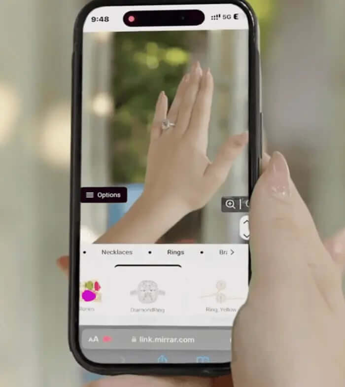 virtual jewelry try on