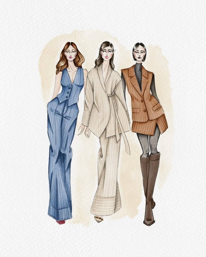 hand drawn fashion sketches