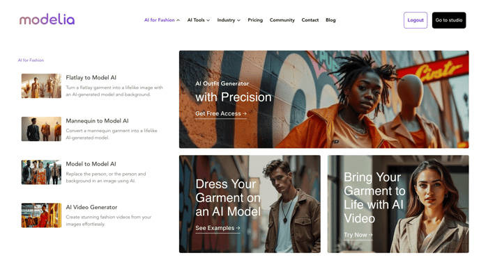 modelia main page