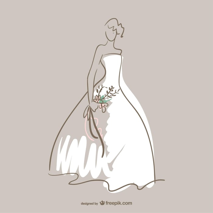 wedding dress sketch