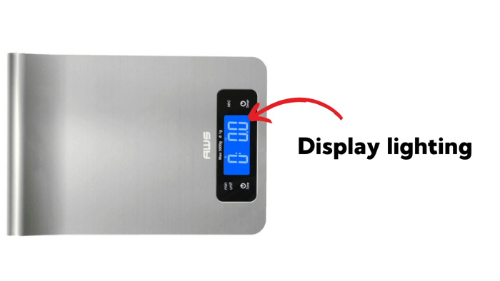 kitchen scale display lighting