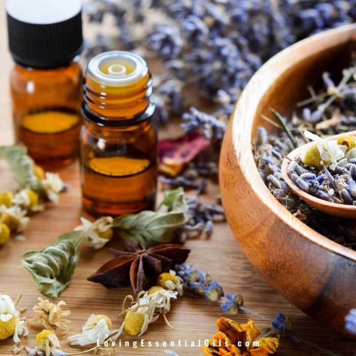 lavender and chamomile essential oils for eye pillows