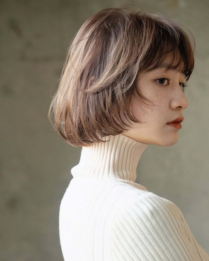 French fringe is a soft, textured style with slightly uneven edges.