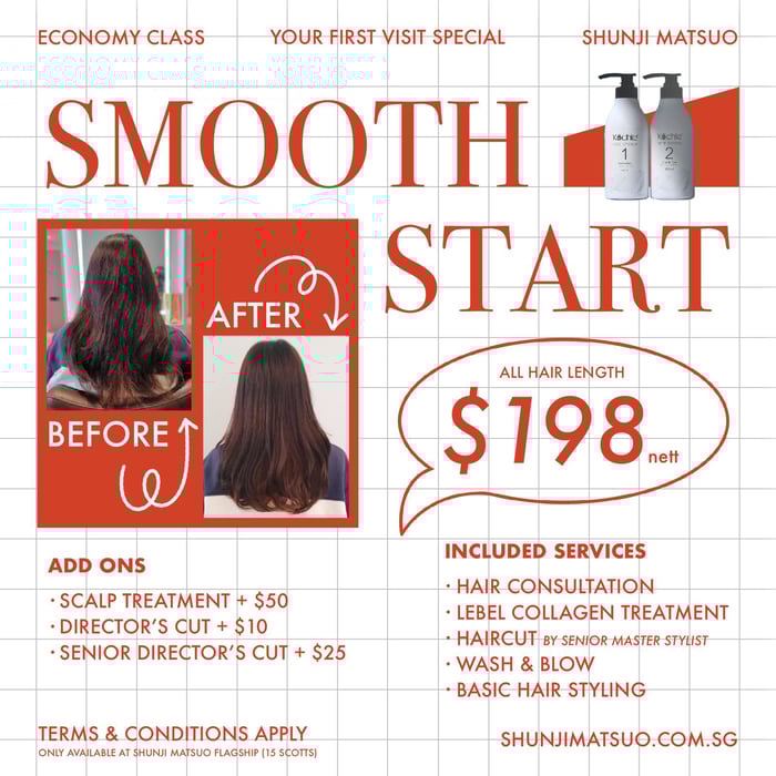 If you're looking for a more budget-friendly option, our Japanese Collagen-Infused Hair Repair Treatment is paired with a Senior Master Stylist's haircut for only $198.