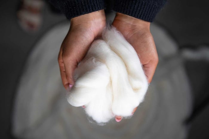 Spun regenerative wool