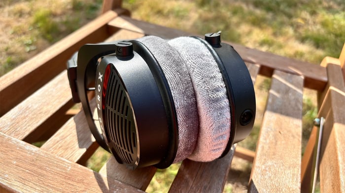 Beyerdynamic DT 990 Pro X resting with earcups closed