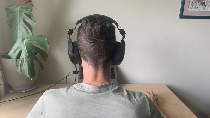 Close-up of earcup and gel padding, blending comfort with isolation