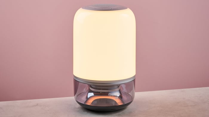 The warm glow of the Govee Table Lamp 2 Pro x Sound by JBL sets a cozy tone.