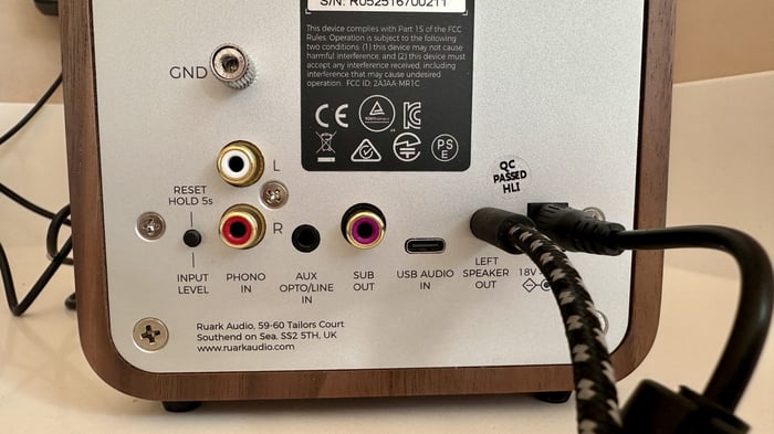 Connectivity options on the back panel