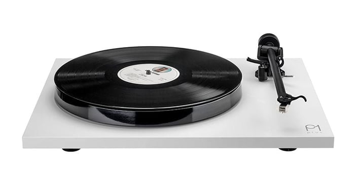 Rega Planar 1 Plus turntable on display