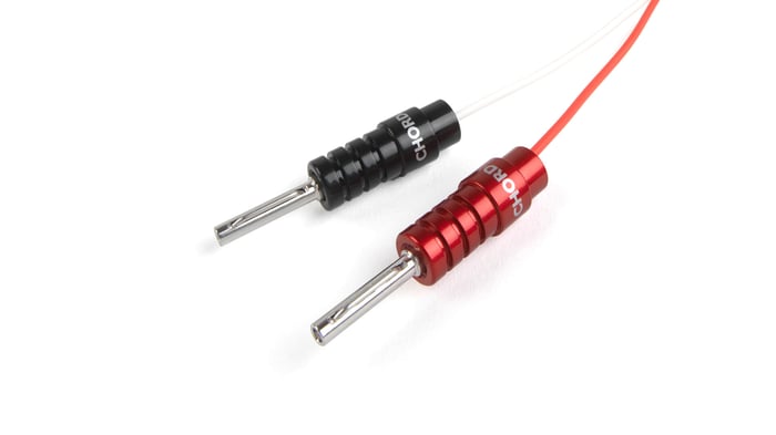 Close-up of the 2022 RumourX cable highlighting the improved build and connectors