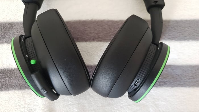 Close-up of the Xbox Wireless Headset controls