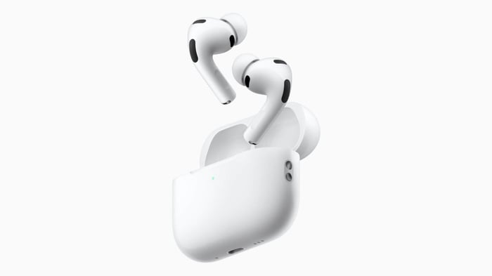 AirPods Pro 3 with charging case on a clean white background