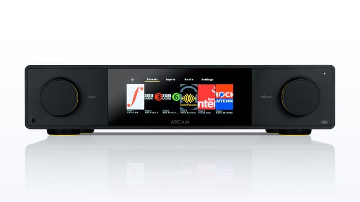 The SA35's front panel commands attention with its sleek display.