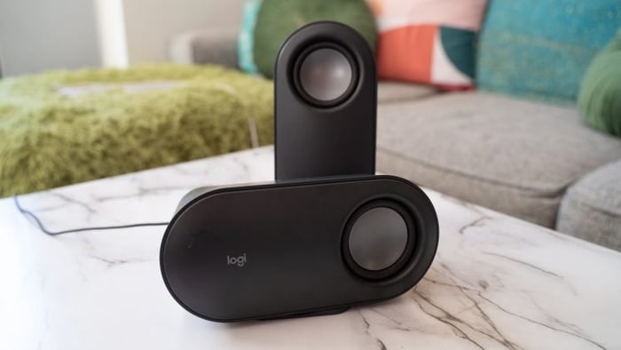 Side view of Logitech Z407
