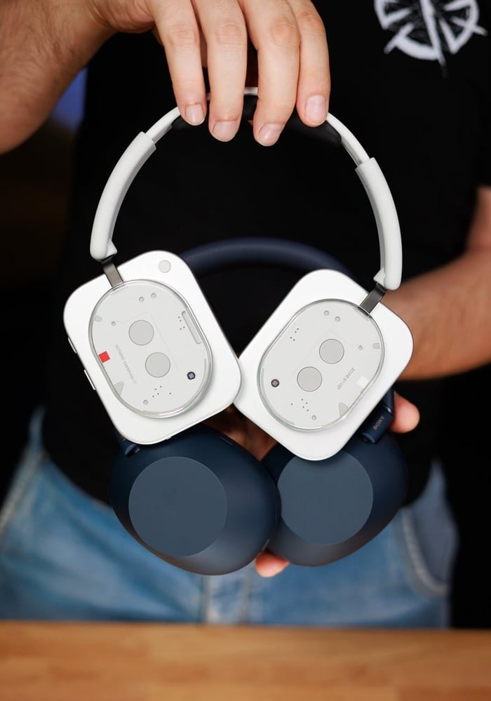 Nothing Headphone (1) and Sony WH-1000XM6 rear earcup designs