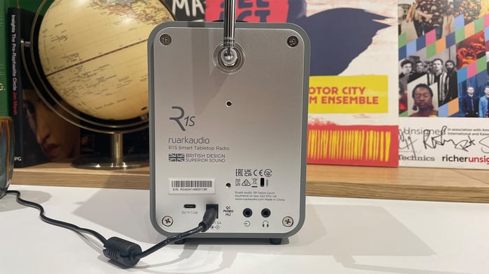Rear view showing connection ports on the Ruark Audio R1S