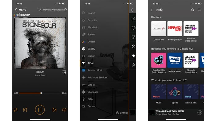 The Triangle AIO app makes setup and streaming simple and enjoyable.