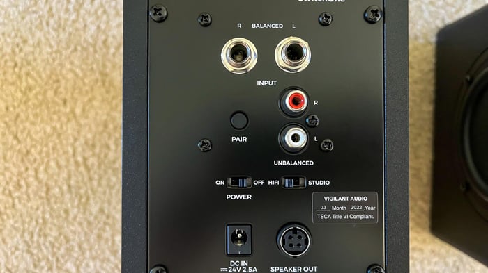 Vigilant Audio SwitchOne front controls and inputs