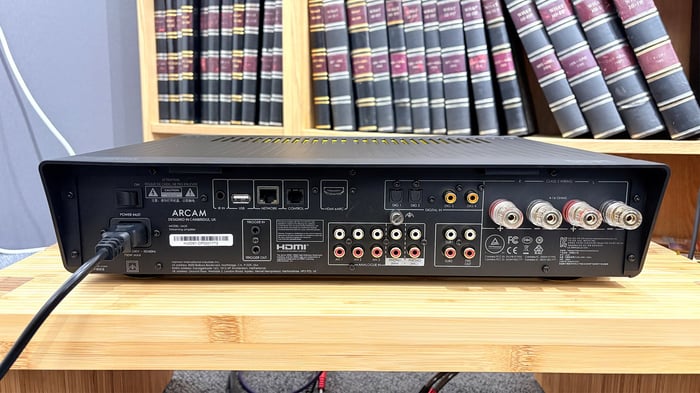 Rear panel connectivity offers plenty of options but the overhanging lip can make cable management a tad tricky.