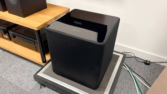 KEF Q Concerto Meta 5.1 subwoofer in test room