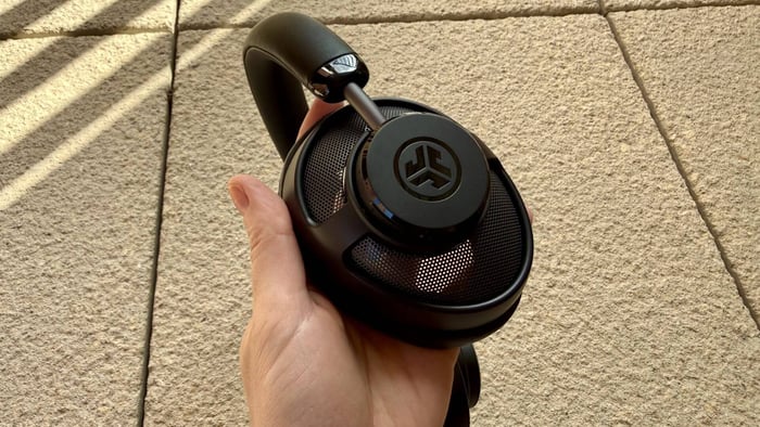 Close-up shot emphasizing the unique open-ear design.