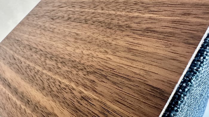 Elegant walnut finish complements any room
