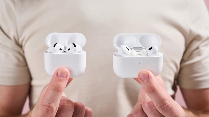 Open cases for AirPods Pro 2 and AirPods 4
