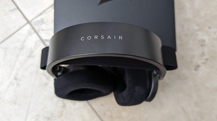 Corsair HS80 Max Wireless showcasing sturdy build quality with functional design.