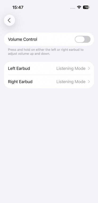 iOS Settings - Powerbeats Fit