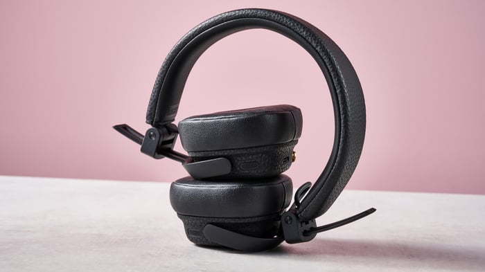 Folded Marshall Milton ANC headphones