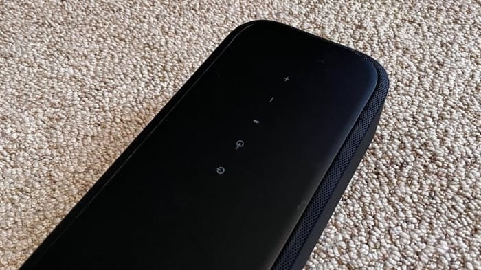 Sony HT-S2000 isolated on a white background.