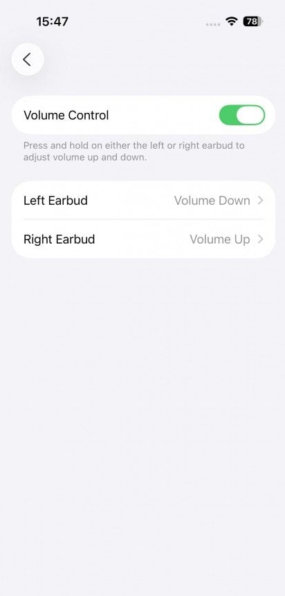 iOS Settings - Powerbeats Fit