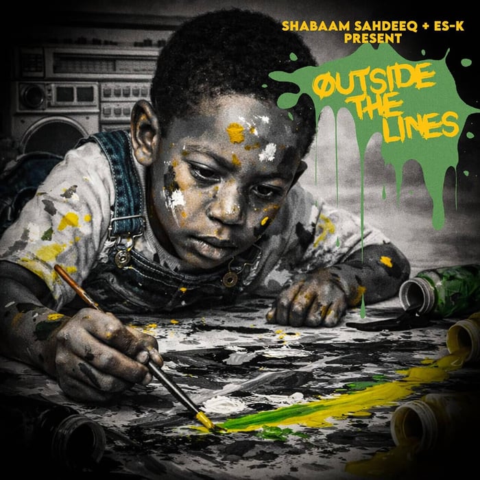 Album cover for Outside the Lines by Shabaam Sahdeeq & Es-K