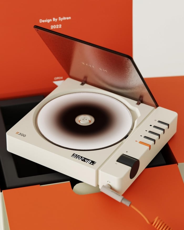 Back view showing ports and buttons