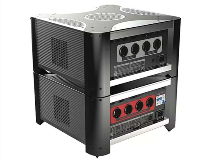 Close-up on components showcasing IsoTek’s craftsmanship in power supply tech.
