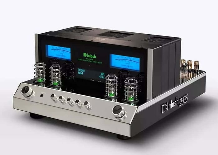 McIntosh MA2375 tube integrated amplifier with glowing tubes
