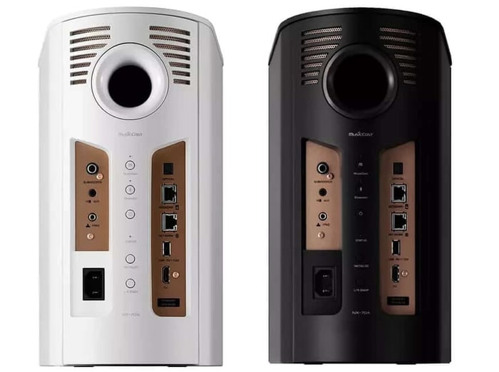 Yamaha NX-70A wireless speaker in a sleek black finish