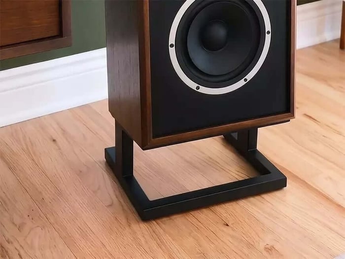 Side view of KLH Model Four highlighting compact enclosure
