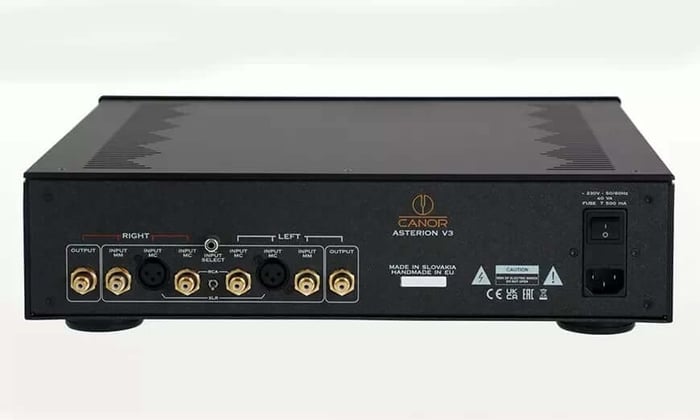 Control panel of Canor Asterion V3 showcasing settings options