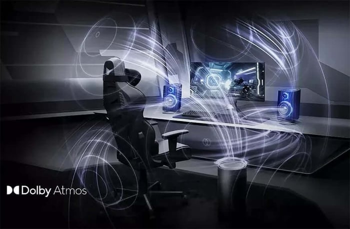 Upward-facing wideband drivers help bring Dolby Atmos’s height channels to life.