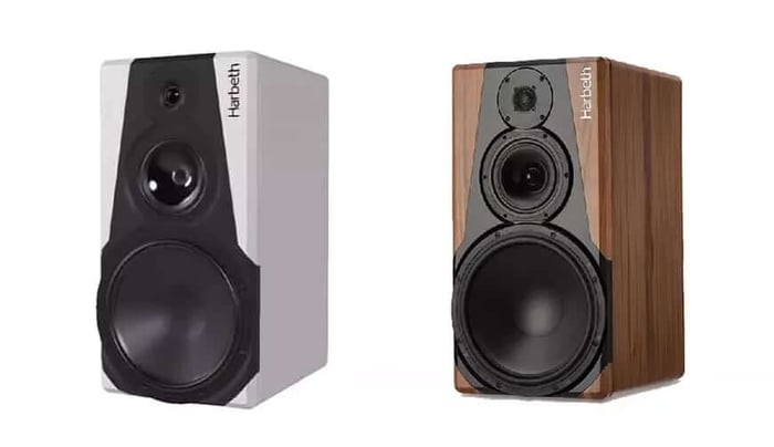 Close-up of Harbeth NLE-3 tweeter and drivers