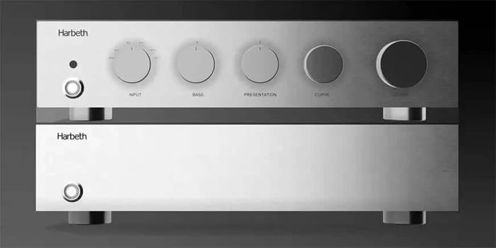 Complete Harbeth NLE-3 system with external amplifiers and DSP