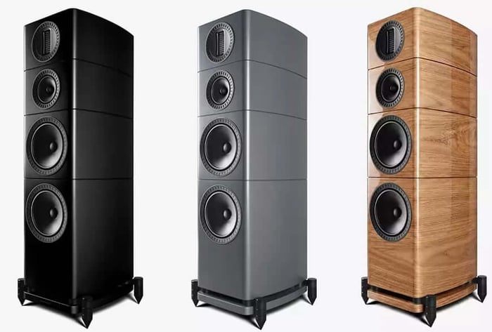 Wharfedale Elysian 4R floor-standing speaker showcasing crossover sophistication