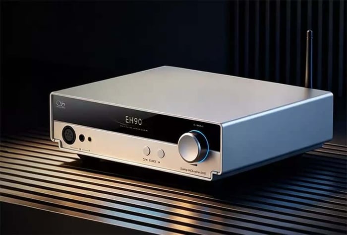 Rear panel of the Shanling EH90 showing extensive digital and analog input/output options.