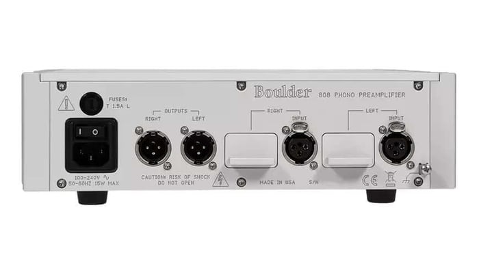 Boulder 808 phono preamplifier in its elegant chassis