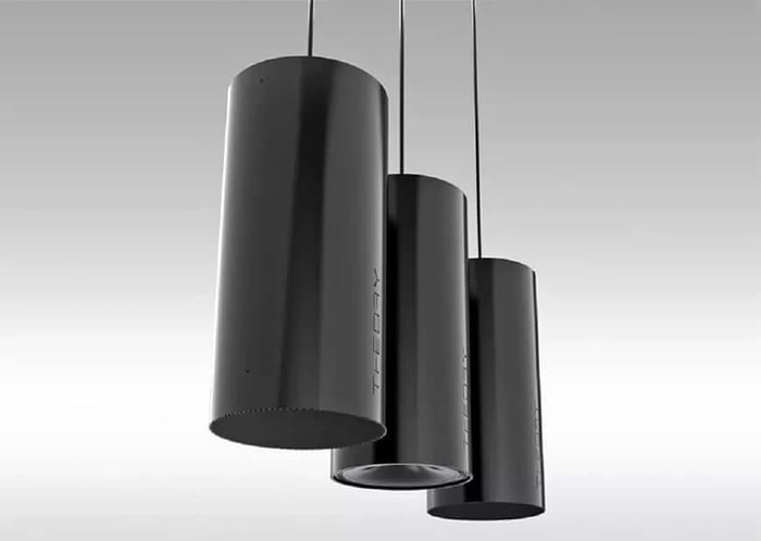 Suspended cylindrical speakers Theory P9