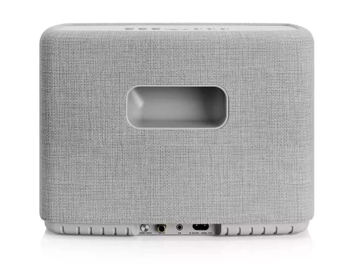 Audio Pro A15 W showing fabric and aluminum design